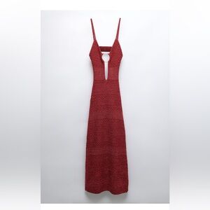 Zara Knot Dress with Buckle and Cutout Detail